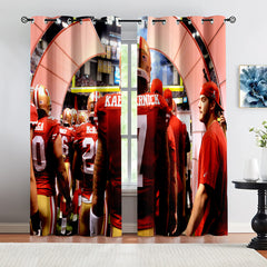 San Francisco 49ers Football Team Blackout Curtains Drapes For Window Treatment Set