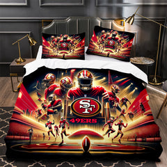San Francisco 49ers Footbball Duvet Cover Quilt Case Pillowcase Bedding Set Without Filler