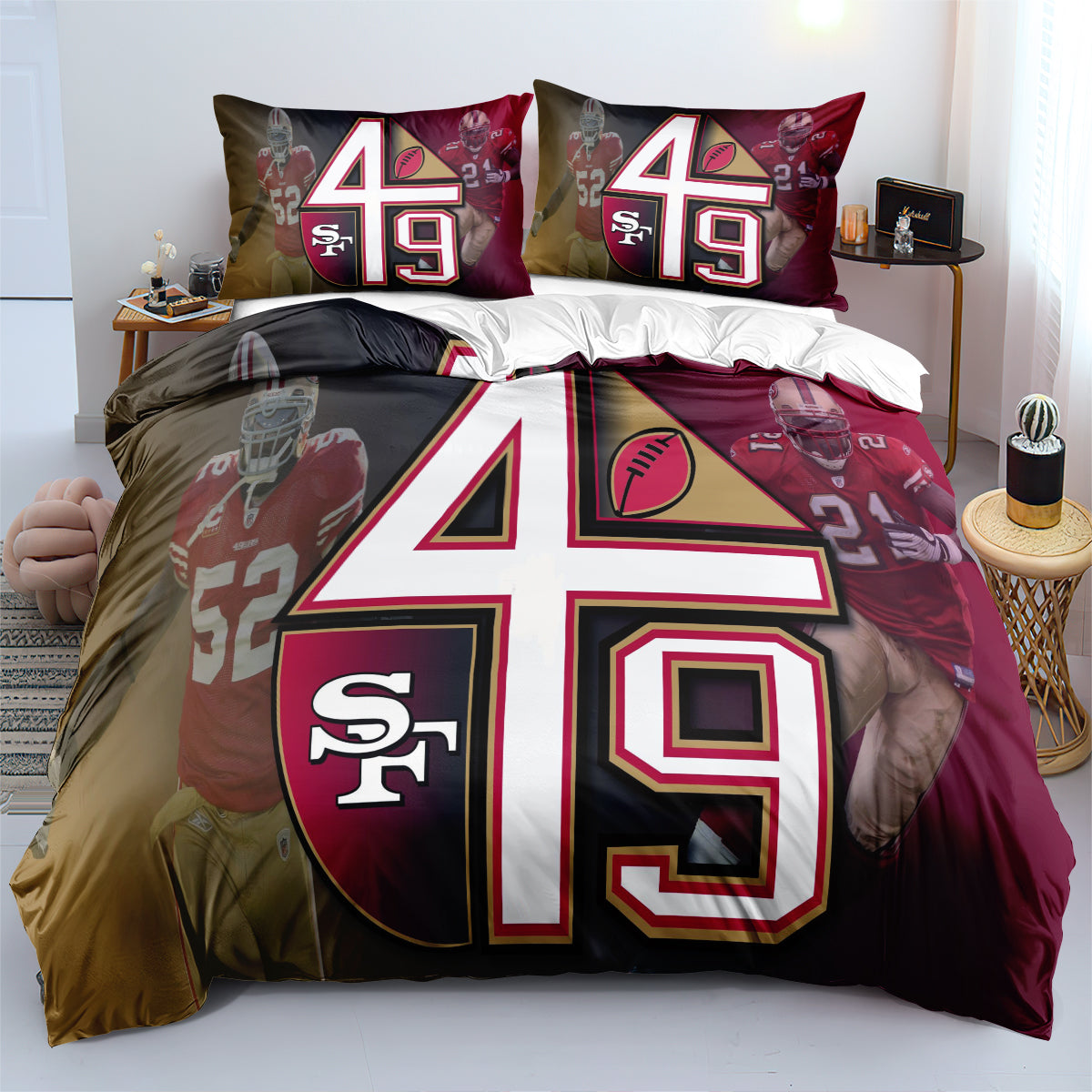 San Francisco 49ers Football League  Duvet Cover Quilt Cover Pillowcase Bedding Set