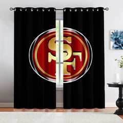 San Francisco 49ers Football Team Blackout Curtains Drapes For Window Treatment Set