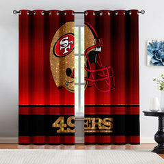 San Francisco 49ers Football Team Blackout Curtains Drapes For Window Treatment Set