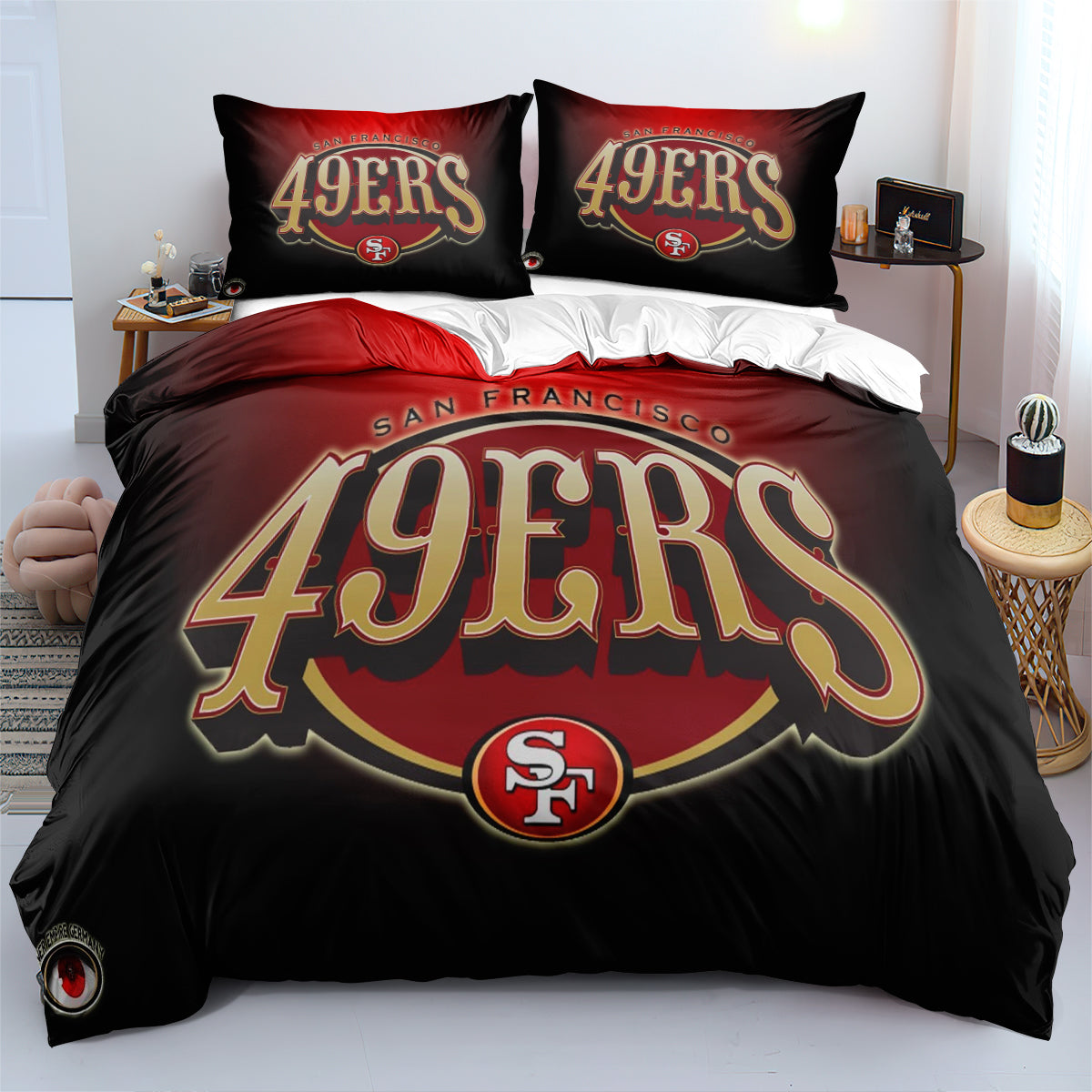 San Francisco 49ers Football League  Duvet Cover Quilt Cover Pillowcase Bedding Set