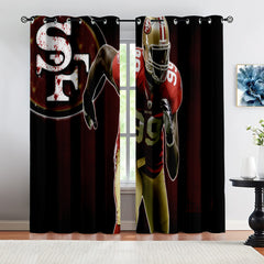 San Francisco 49ers Football Team Blackout Curtains Drapes For Window Treatment Set