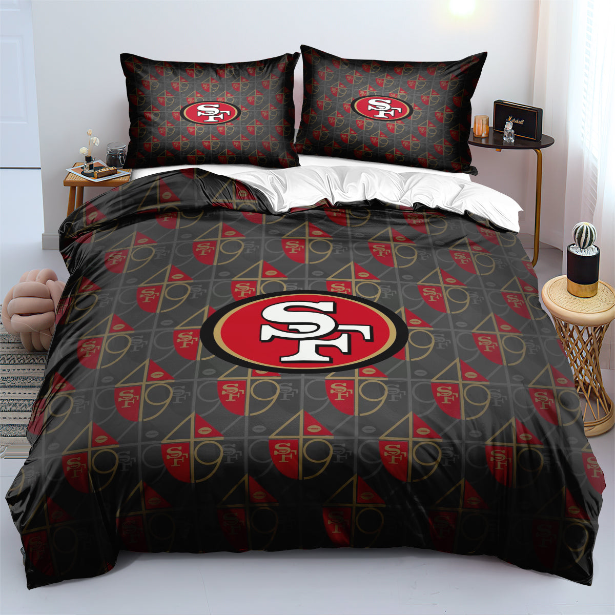 San Francisco 49ers Football League  Duvet Cover Quilt Cover Pillowcase Bedding Set