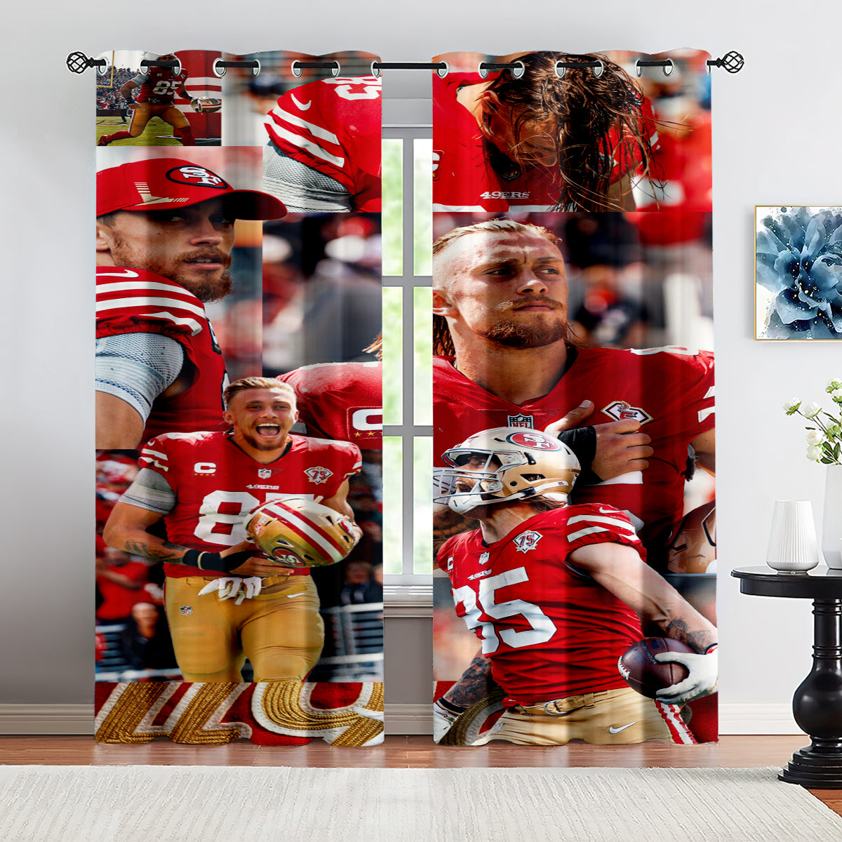 San Francisco 49ers Football Team Blackout Curtains Drapes For Window Treatment Set