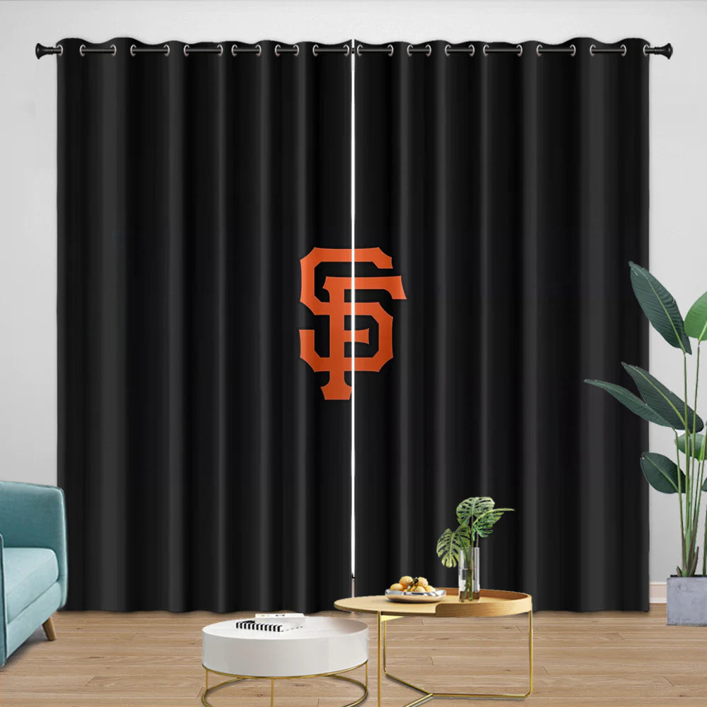 San Francisco Giants Blackout Curtain for Living Room Bedroom Window Treatment