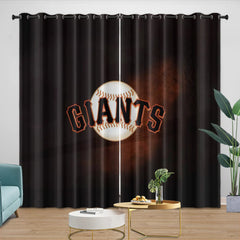 San Francisco Giants Blackout Curtain for Living Room Bedroom Window Treatment