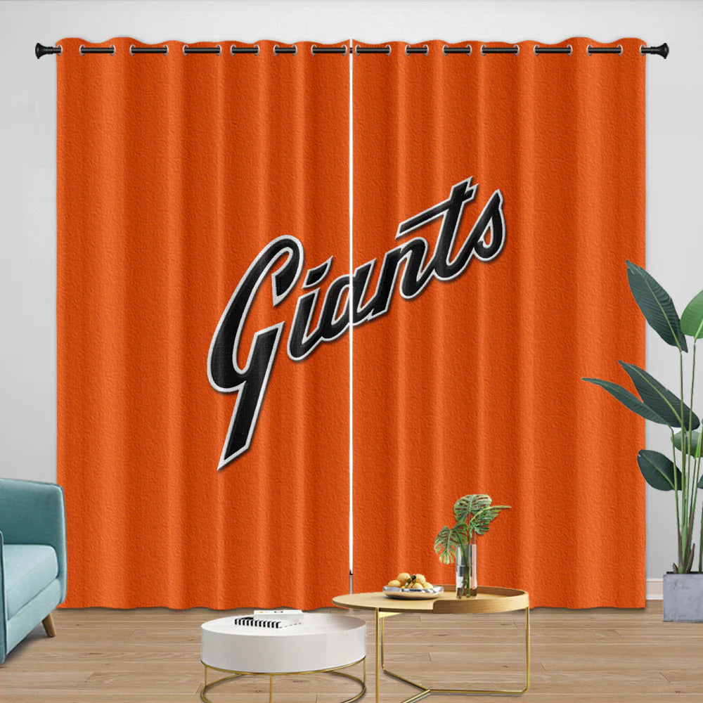 San Francisco Giants Blackout Curtain for Living Room Bedroom Window Treatment