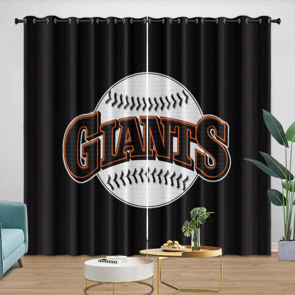San Francisco Giants Blackout Curtain for Living Room Bedroom Window Treatment