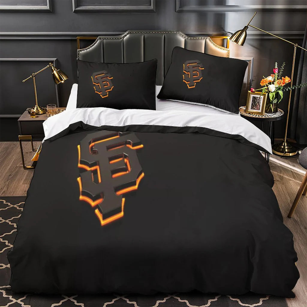 San Francisco Giants Duvet Cover Quilt Case Pillowcase Bedding Set Without Filler
