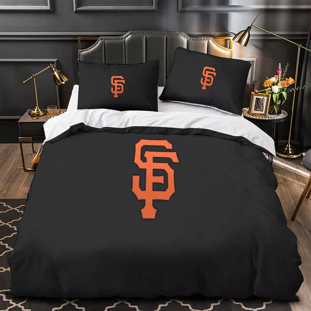 San Francisco Giants Duvet Cover Quilt Case Pillowcase Bedding Set Without Filler