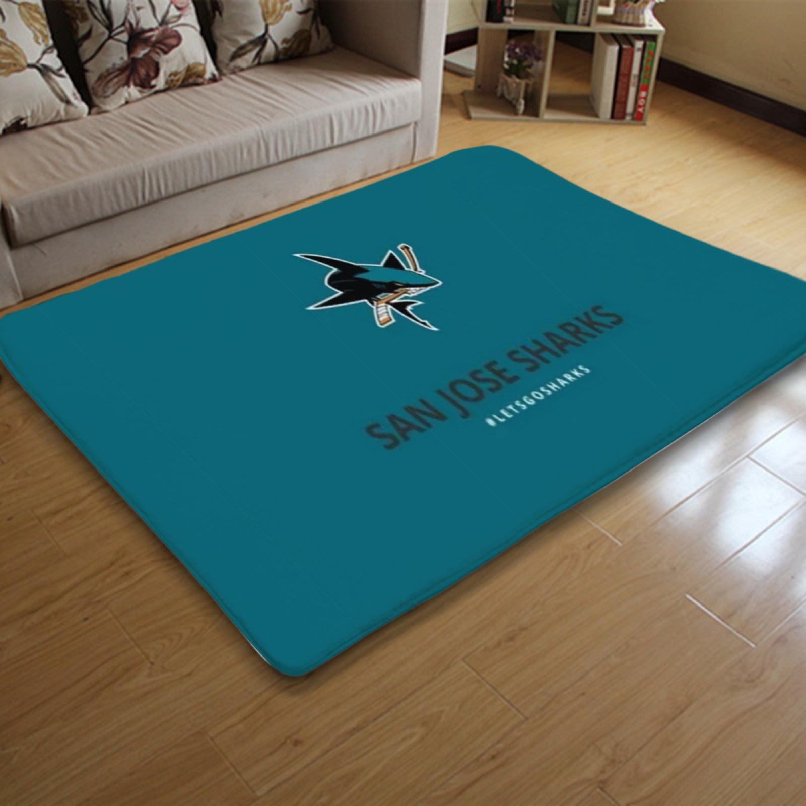 San Jose Sharks Hockey League Carpet Living Room Bedroom Mats Kitchen Bathroom Rugs