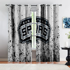 San Antonio Basketball Spurs Blackout Curtains Drapes For Window Treatment Set