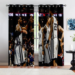 San Antonio Basketball Spurs Blackout Curtains Drapes For Window Treatment Set