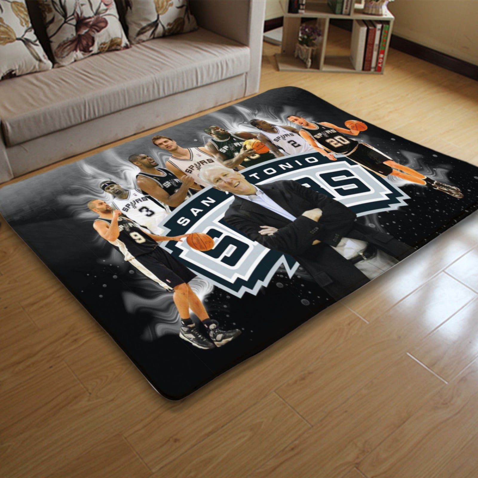 San Antonio Basketball Spurs Carpet Living Room Bedroom Mats Kitchen Bathroom Rug