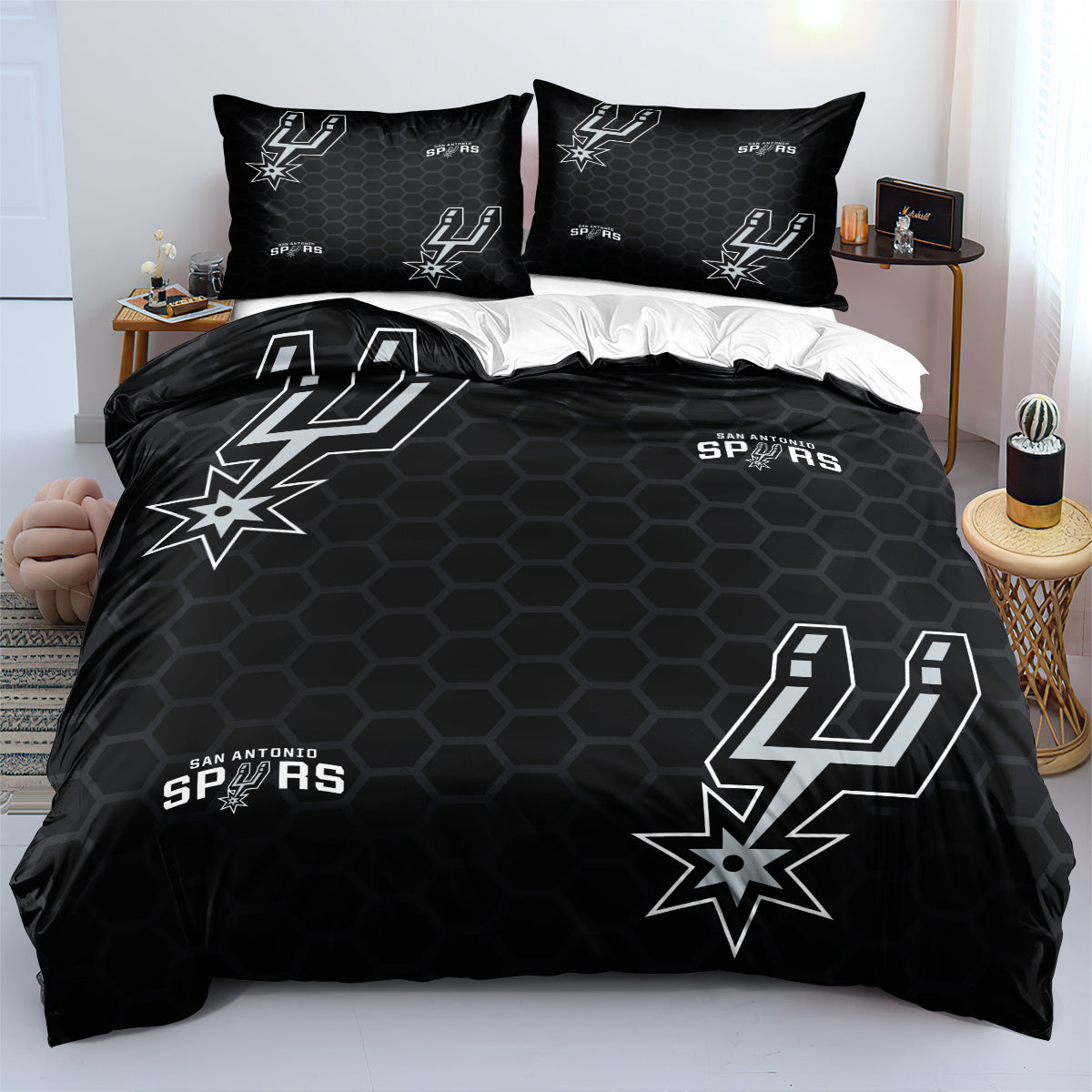 San Antonio Basketball Spurs Bedding Set Quilt Cover Without Filler