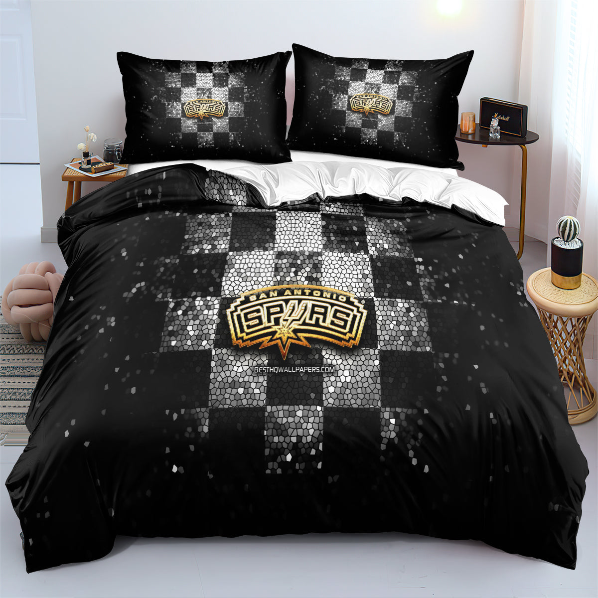 San Antonio Basketball Spurs Bedding Set Quilt Cover Without Filler