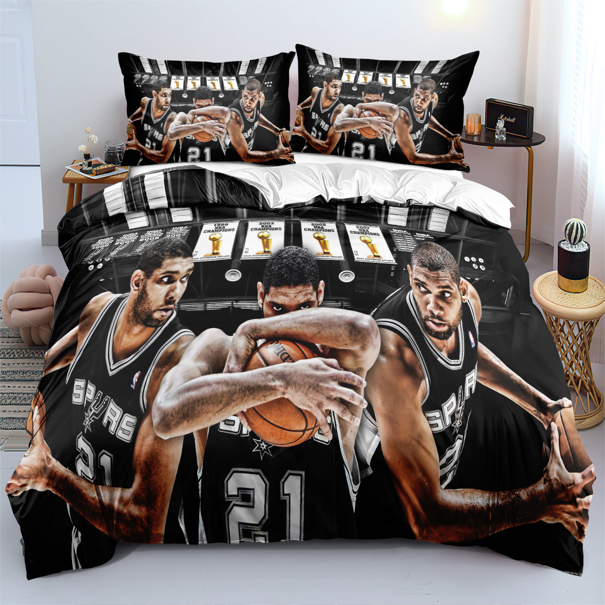 San Antonio Basketball Spurs Bedding Set Quilt Cover Without Filler