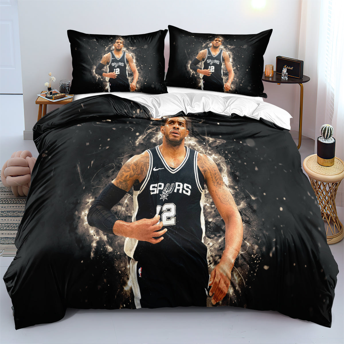 San Antonio Basketball Spurs Bedding Set Quilt Cover Without Filler