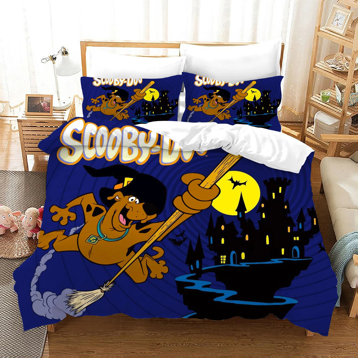 Scooby Doo Duvet Cover Quilt Case Pillowcase Bedding Set Bedroom Decor