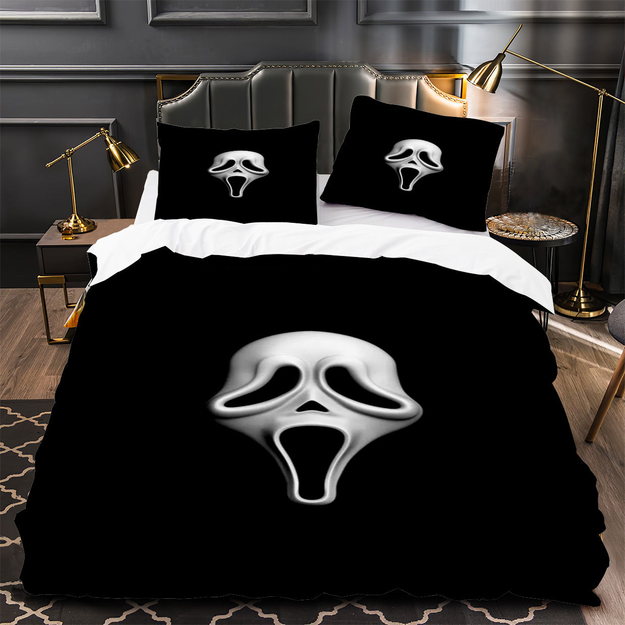 Scream Horror Movie Duvet Cover Quilt Case Pillowcase Bedding Set Without Filler
