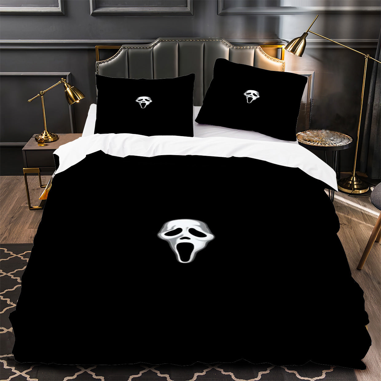 Scream Horror Movie Duvet Cover Quilt Case Pillowcase Bedding Set Without Filler
