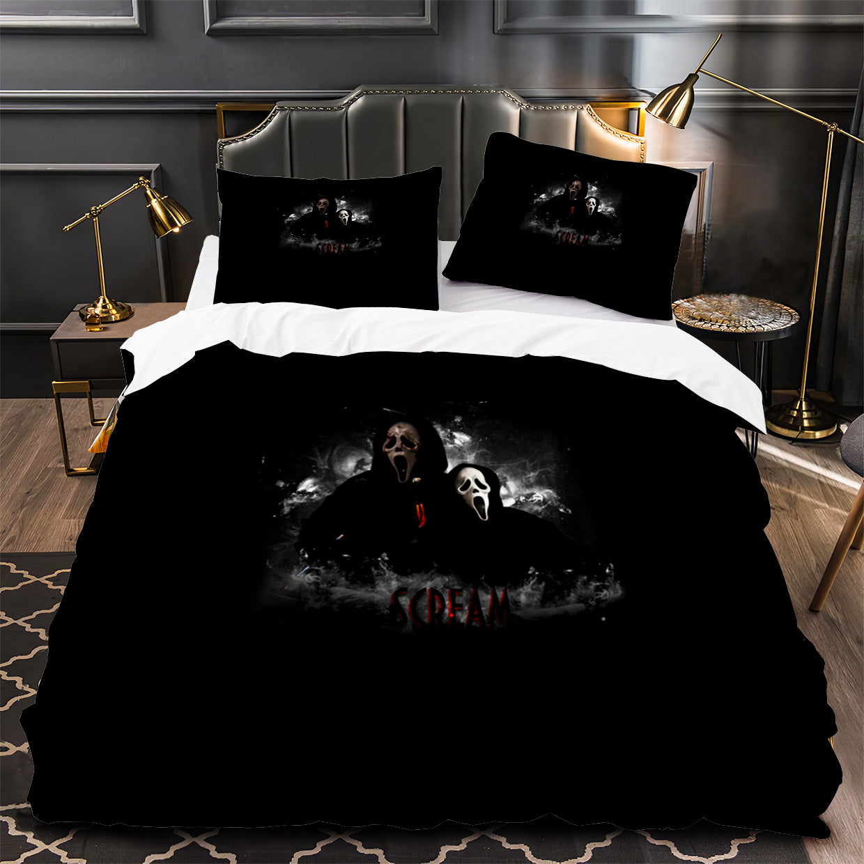 Scream Horror Movie Duvet Cover Quilt Case Pillowcase Bedding Set Without Filler