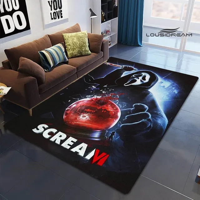 Horror Movie Scream Cosplay Carpet Living Room Bedroom Sofa Rug Door Mat