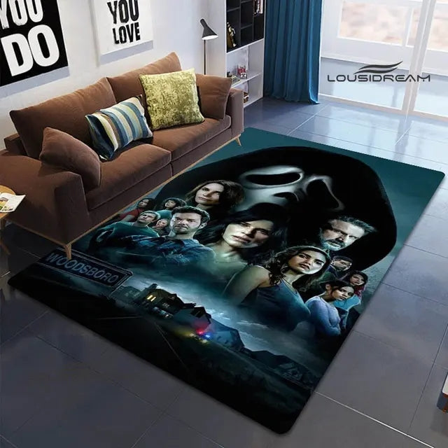 Horror Movie Scream Cosplay Carpet Living Room Bedroom Sofa Rug Door Mat