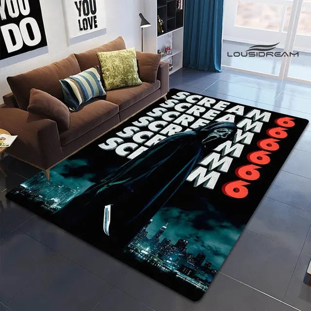 Horror Movie Scream Cosplay Carpet Living Room Bedroom Sofa Rug Door Mat