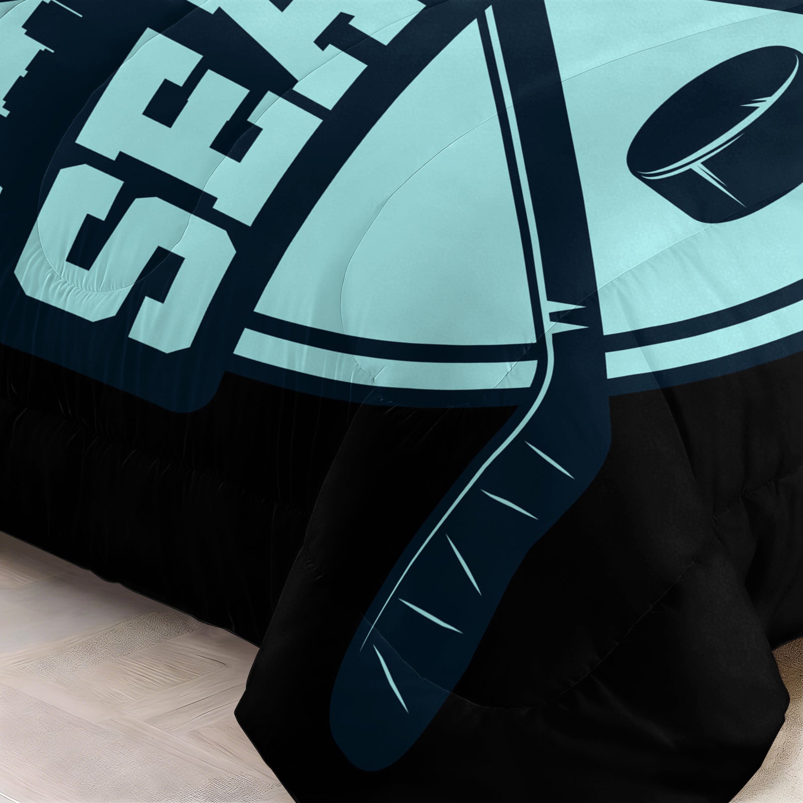Seattle Kraken Hockey League Comforter Pillowcase Sets Blanket All Season Reversible Quilted Duvet