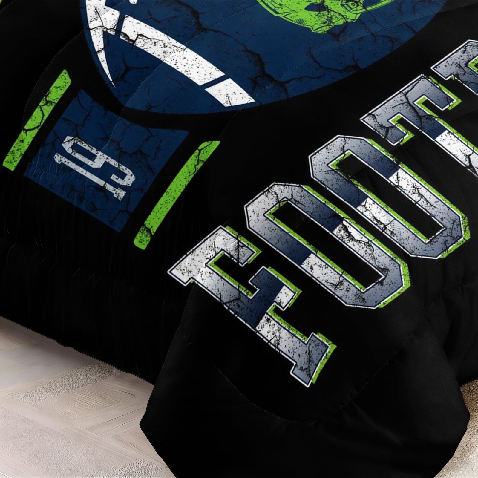 Seattle Seahawks Comforter Pillowcase Sets Blanket All Season Reversible Quilted Duvet