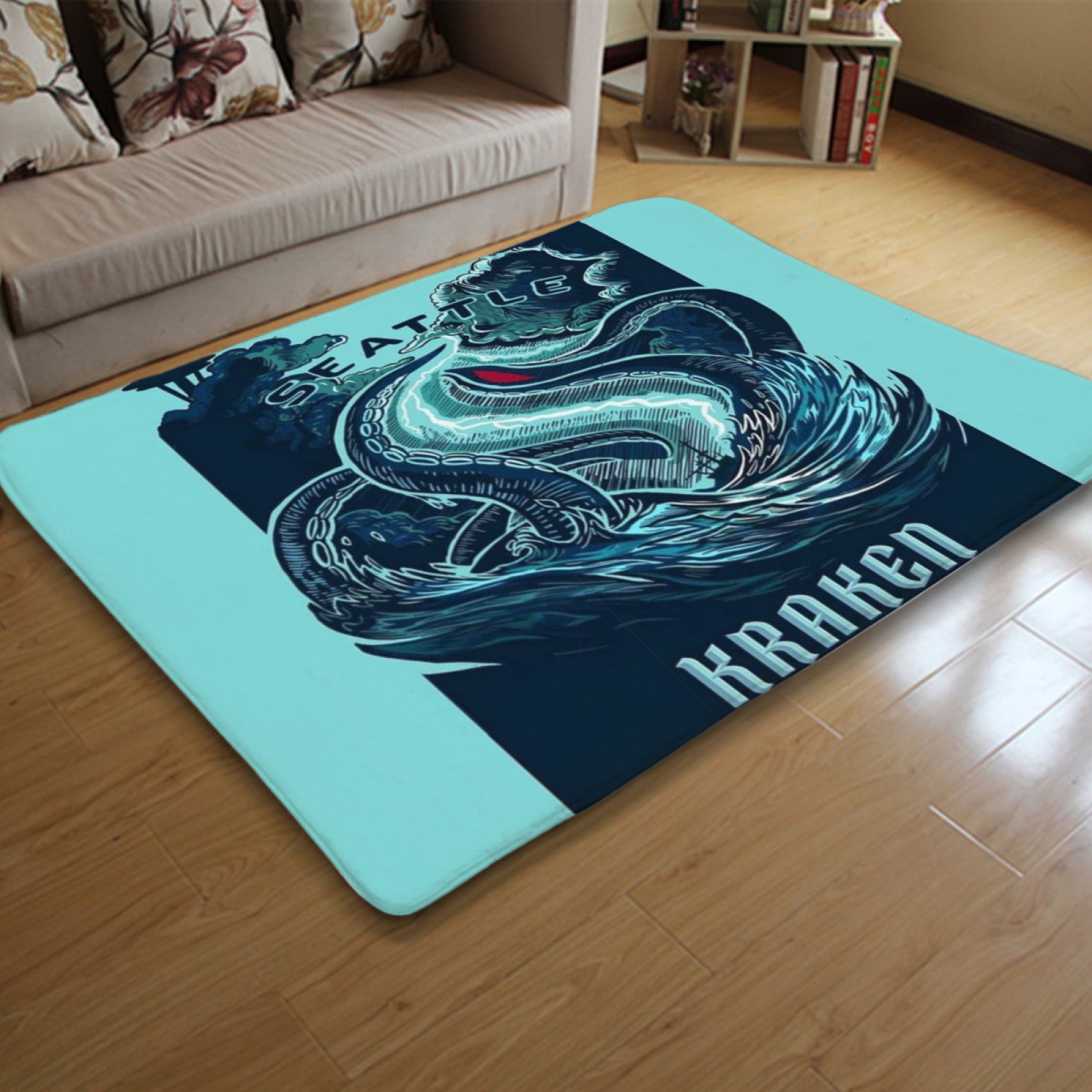 Seattle Kraken Hockey League Carpet Living Room Bedroom Mats Kitchen Bathroom Rugs