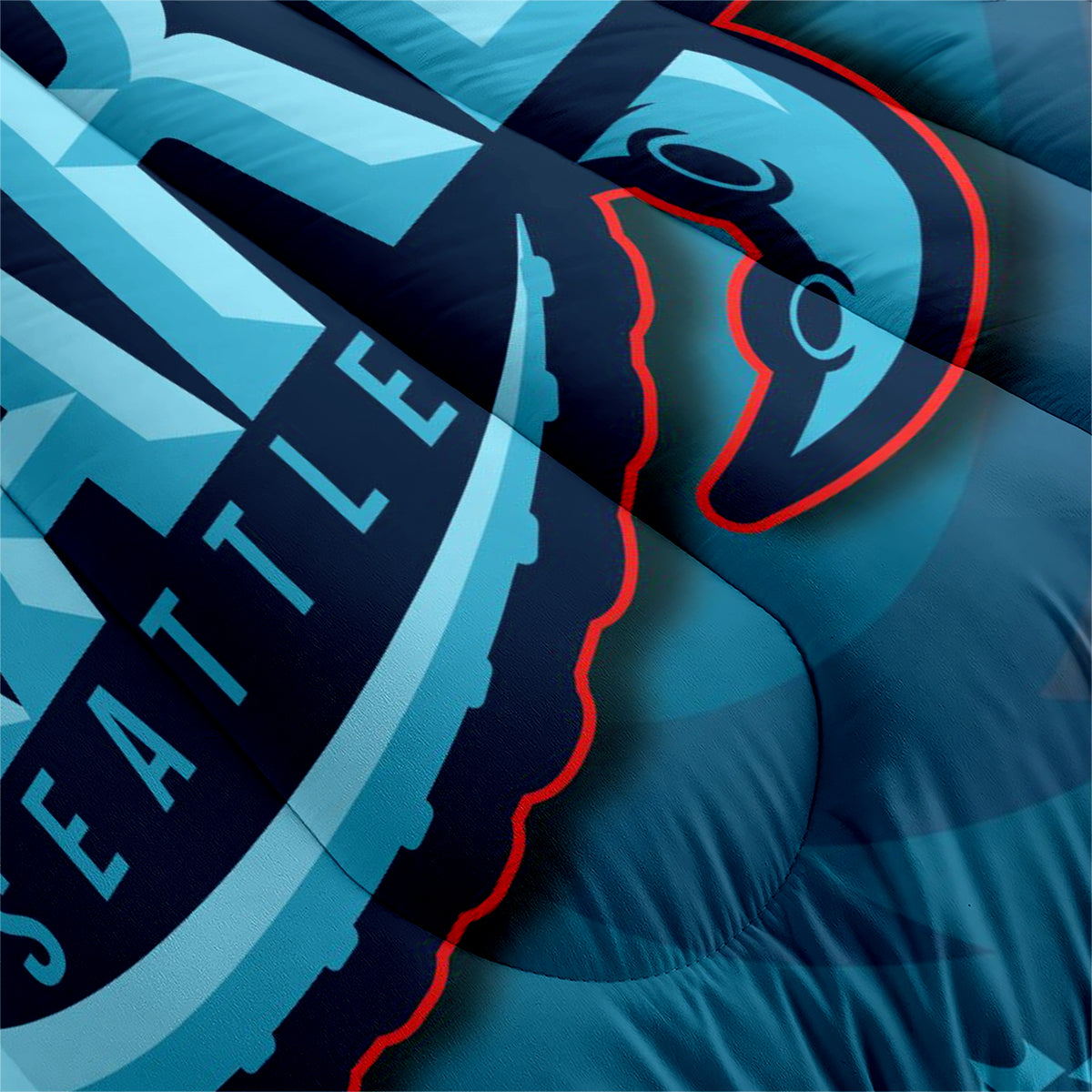 Seattle Kraken Hockey League Comforter Pillowcase Sets Blanket All Season Reversible Quilted Duvet
