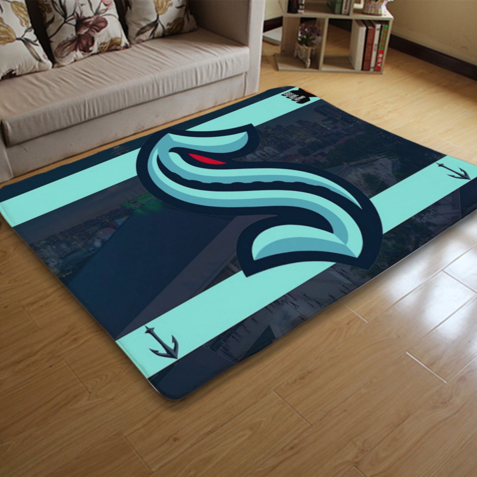 Seattle Kraken Hockey League Carpet Living Room Bedroom Mats Kitchen Bathroom Rugs