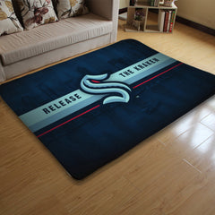 Seattle Kraken Hockey League Carpet Living Room Bedroom Mats Kitchen Bathroom Rugs