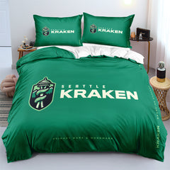 Seattle Kraken Hockey League Duvet Cover Quilt Case Pillowcases