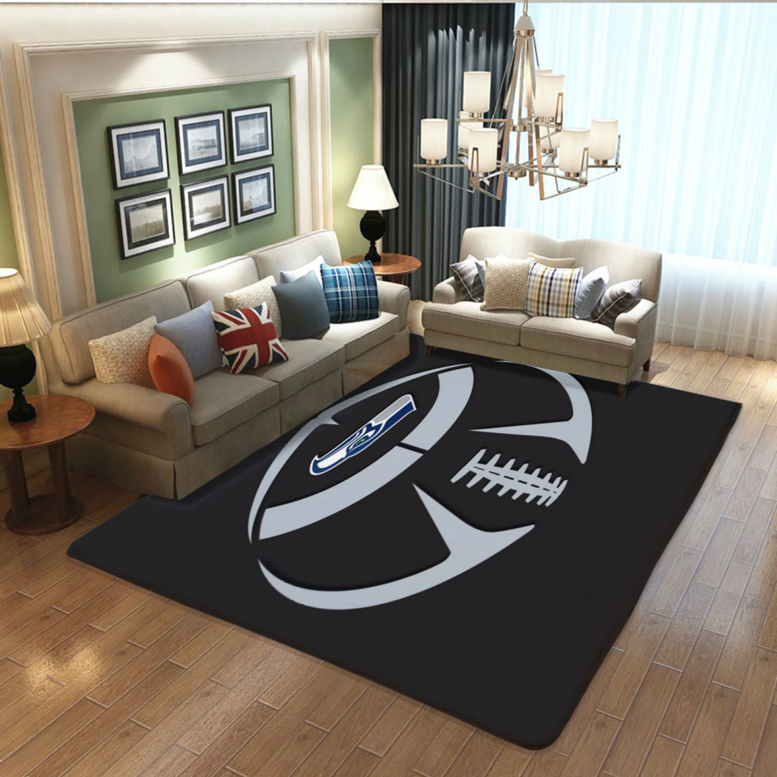 Seattle Seahawks Football Team Carpet Living Room Bedroom Mats Kitchen Bathroom Rugs