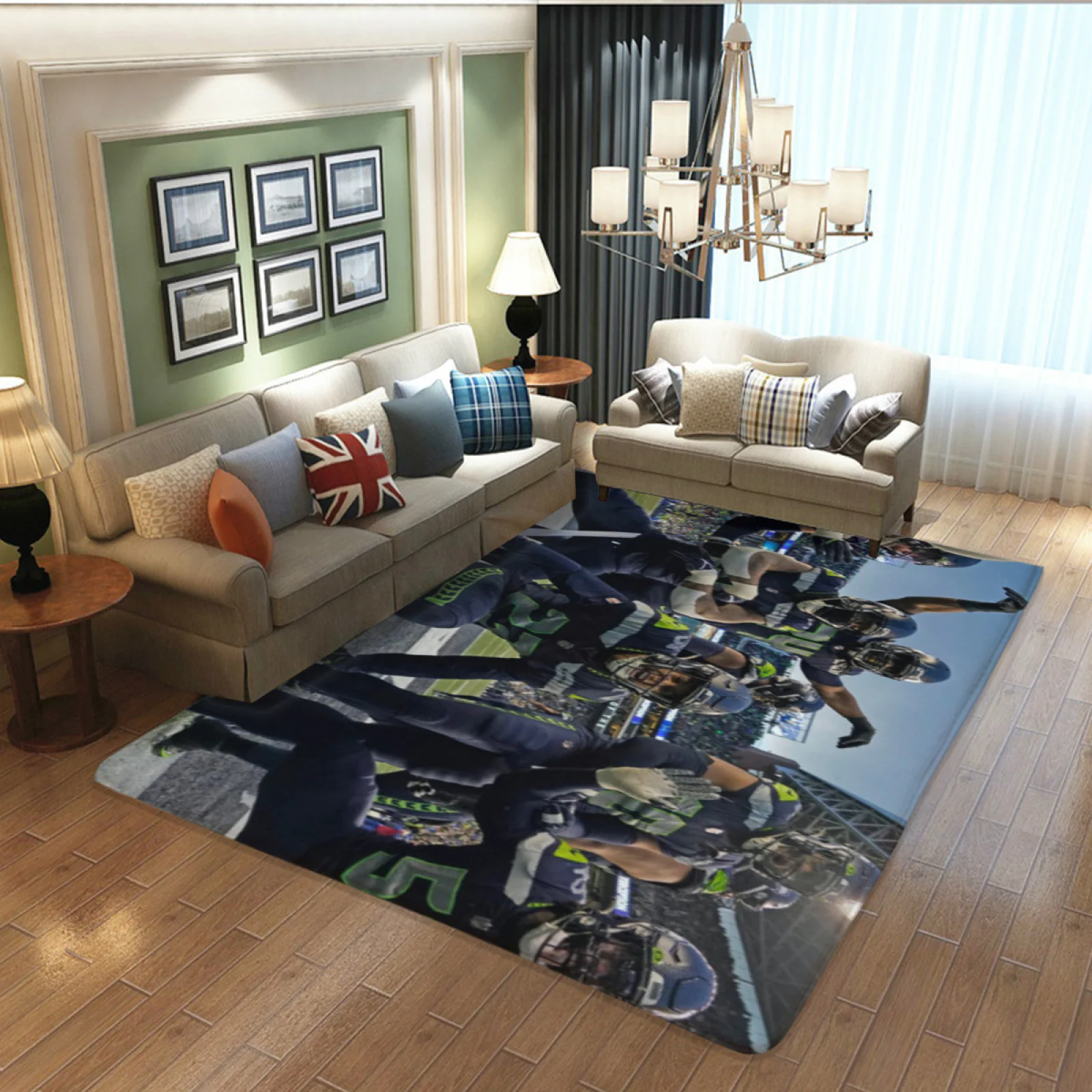 Seattle Seahawks Football Team Carpet Living Room Bedroom Mats Kitchen Bathroom Rugs