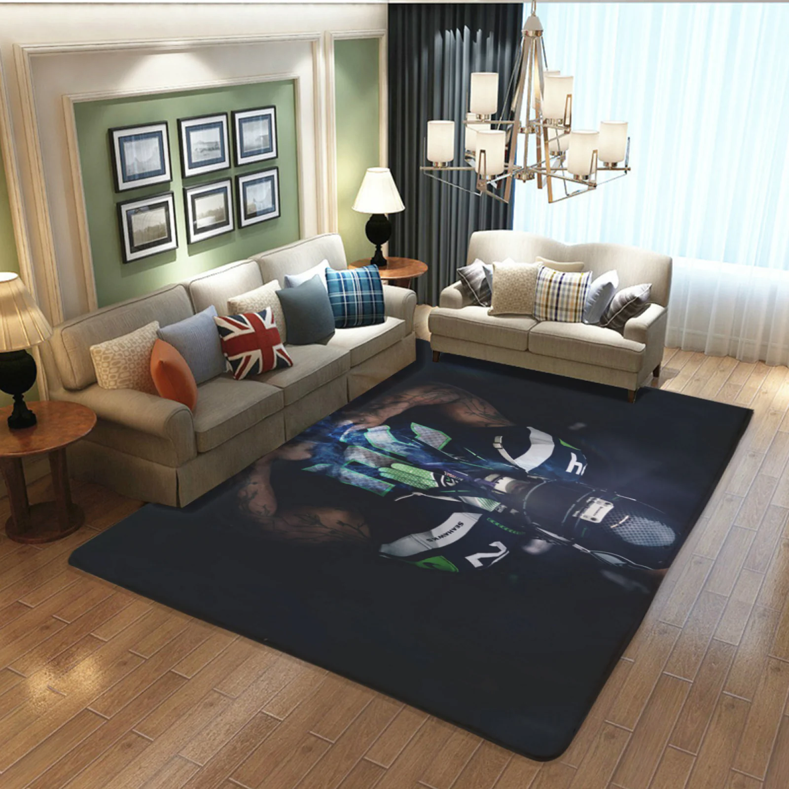 Seattle Seahawks Football Team Carpet Living Room Bedroom Mats Kitchen Bathroom Rugs