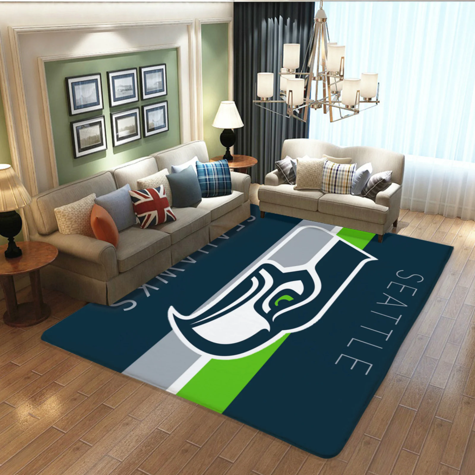 Seattle Seahawks Football Team Carpet Living Room Bedroom Mats Kitchen Bathroom Rugs