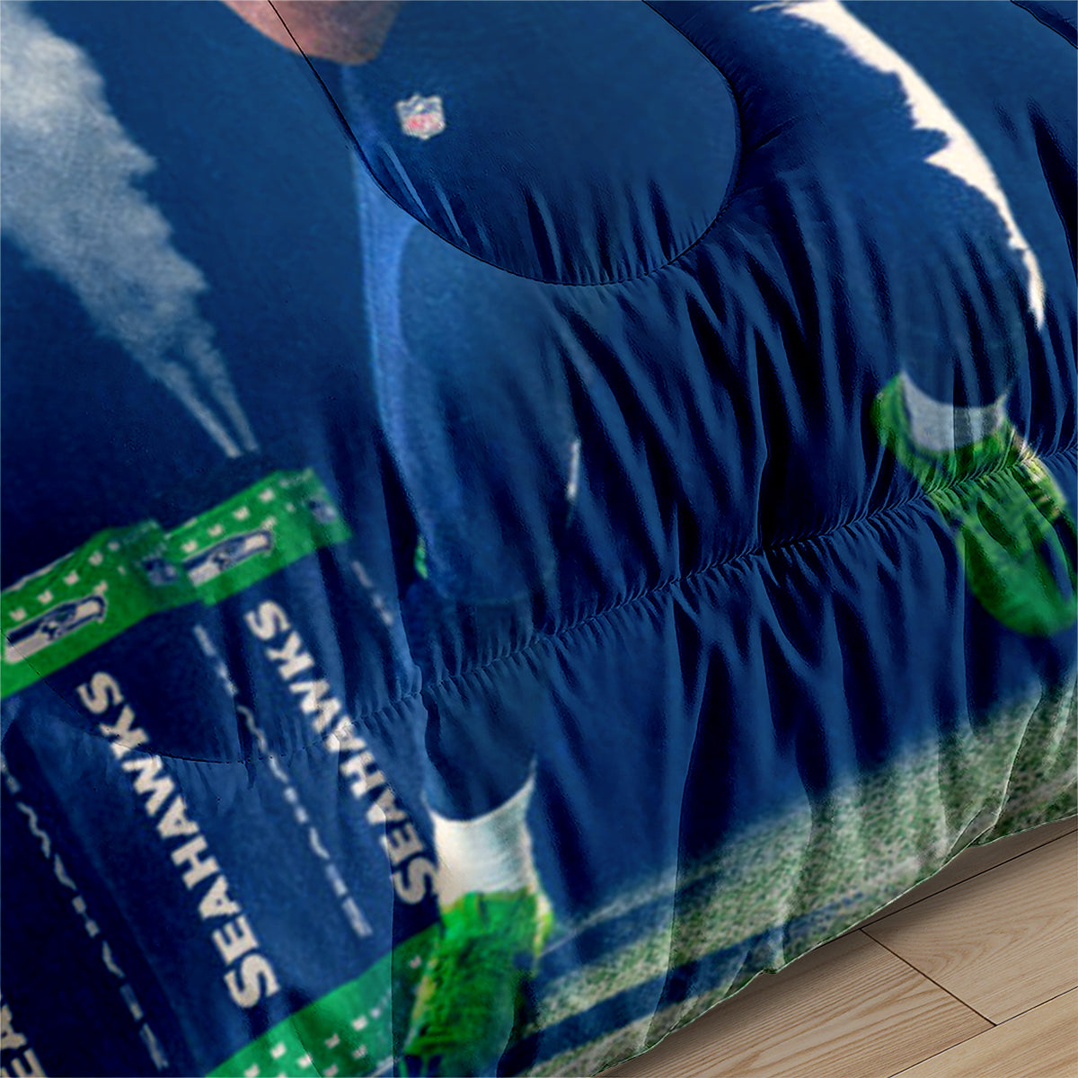 Seattle Seahawks Football Team Comforter Pillowcase Sets Blanket All Season Reversible Quilted Duvet