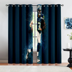 Seattle Seahawks Football Team Blackout Curtains Drapes For Window Treatment Set