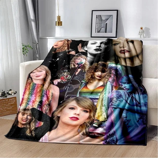 Selena Gomez Taylor Swift Flannel Fleece Throw Blanket