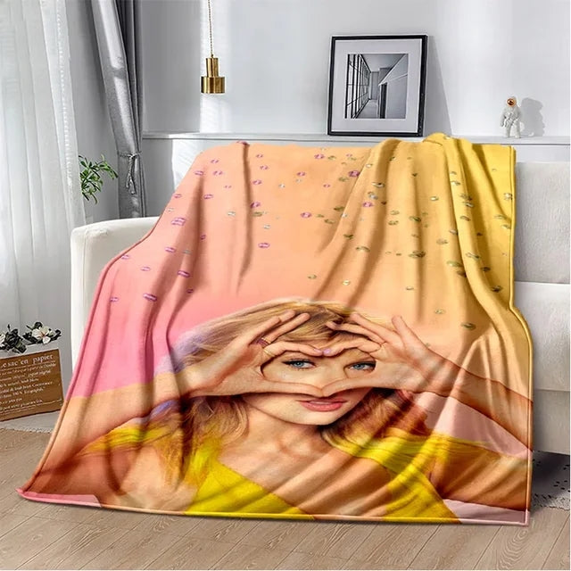 Selena Gomez Taylor Swift Flannel Fleece Throw Blanket