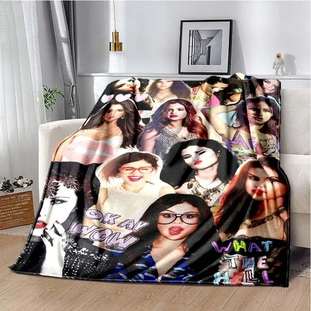 Selena Gomez Taylor Swift Flannel Fleece Throw Blanket