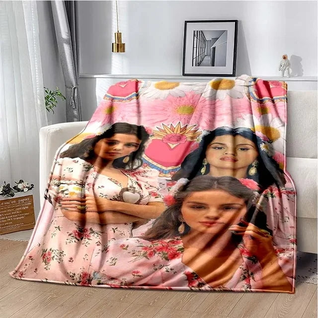 Selena Gomez Taylor Swift Flannel Fleece Throw Blanket