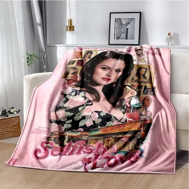 Selena Gomez Taylor Swift Flannel Fleece Throw Blanket