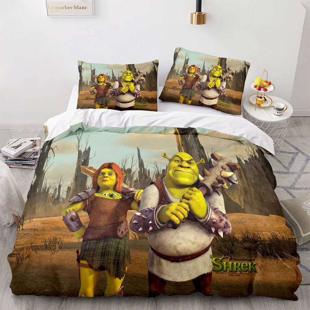 Shrek Duvet Cover Quilt Cover Pillowcase Bedding Set  Bedroom Decor