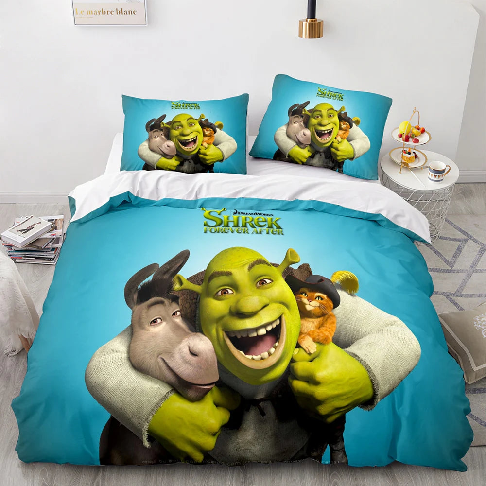 Shrek Duvet Cover Quilt Cover Pillowcase Bedding Set  Bedroom Decor